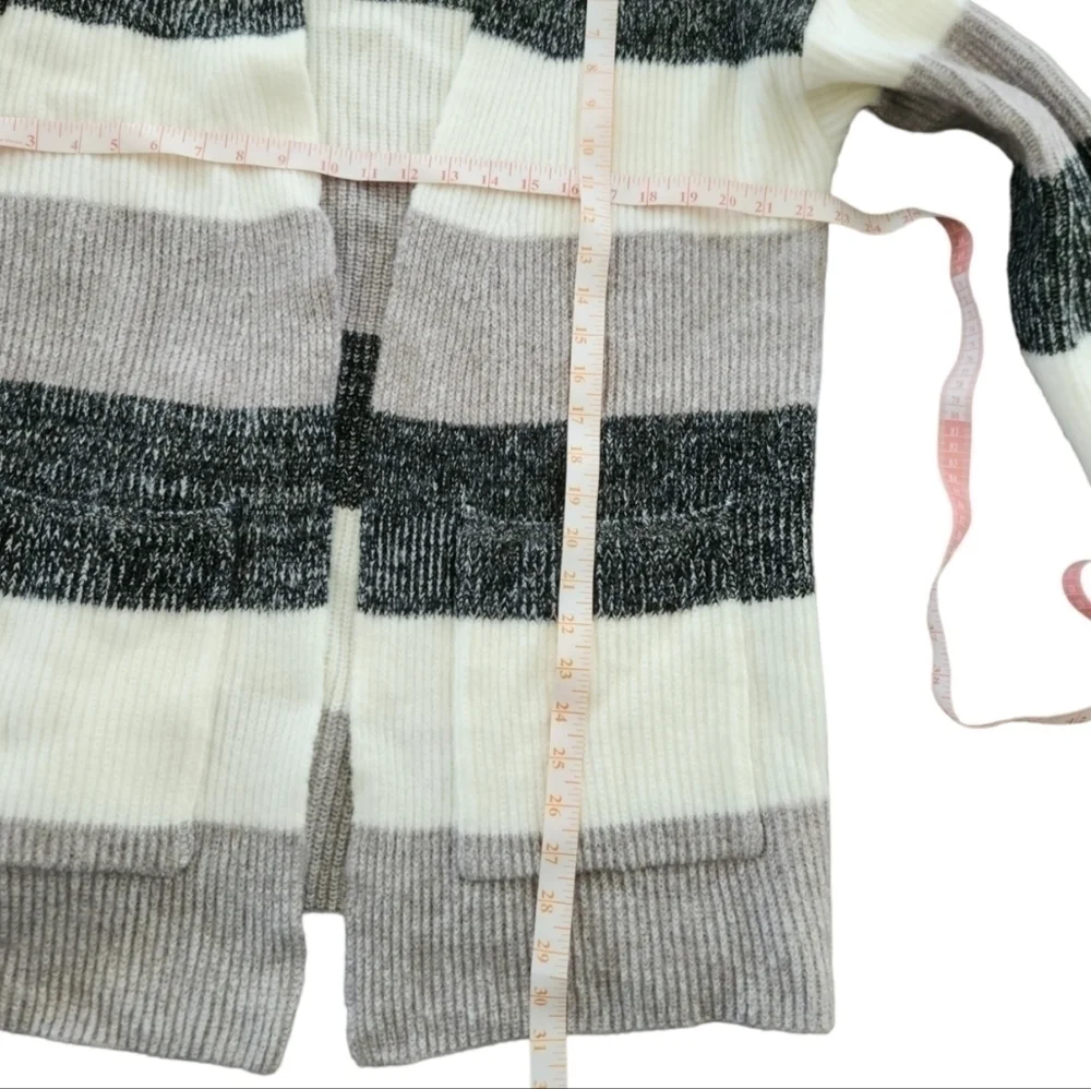 Nine West Striped Open Front Duster Cardigan Large